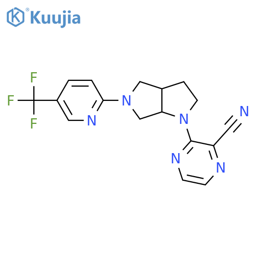 3-{5-[5-(Trifluoromethyl)pyridin-2-yl]-octahydropyrrolo[3,4-b]pyrrol-1-yl}pyrazine-2-carbonitrile structure