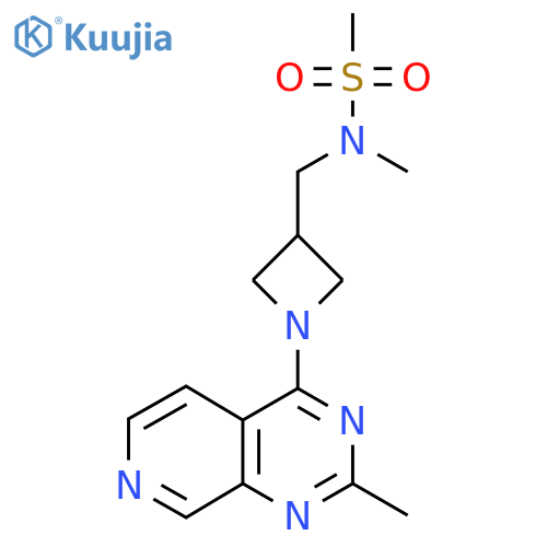 N-methyl-N-[(1-{2-methylpyrido[3,4-d]pyrimidin-4-yl}azetidin-3-yl)methyl]methanesulfonamide structure