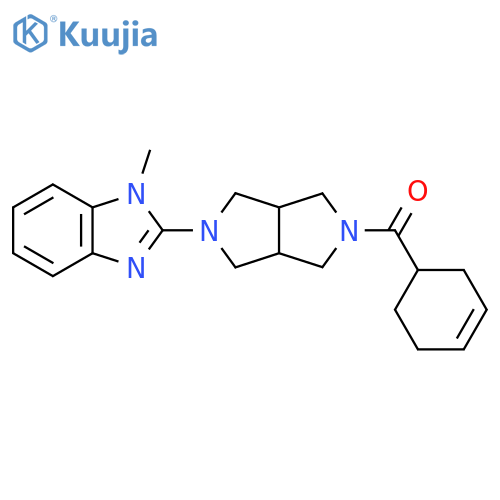 2-[5-(cyclohex-3-ene-1-carbonyl)-octahydropyrrolo[3,4-c]pyrrol-2-yl]-1-methyl-1H-1,3-benzodiazole structure