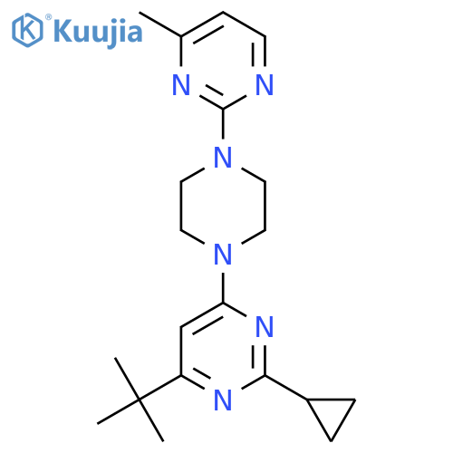 4-Tert-butyl-2-cyclopropyl-6-[4-(4-methylpyrimidin-2-yl)piperazin-1-yl]pyrimidine structure