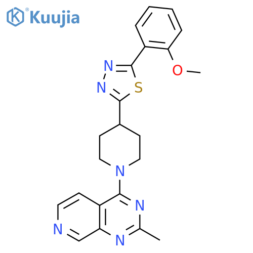 4-[5-(2-Methoxyphenyl)-1,3,4-thiadiazol-2-yl]-1-{2-methylpyrido[3,4-d]pyrimidin-4-yl}piperidine structure