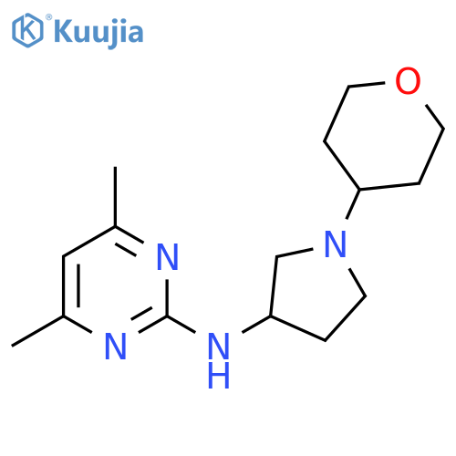 4,6-dimethyl-N-[1-(oxan-4-yl)pyrrolidin-3-yl]pyrimidin-2-amine structure