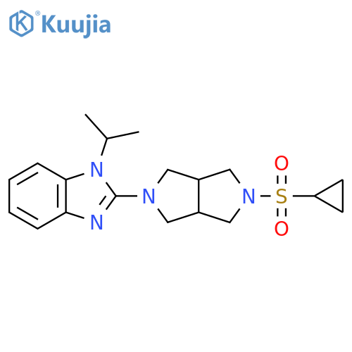 2-[5-(cyclopropanesulfonyl)-octahydropyrrolo[3,4-c]pyrrol-2-yl]-1-(propan-2-yl)-1H-1,3-benzodiazole structure