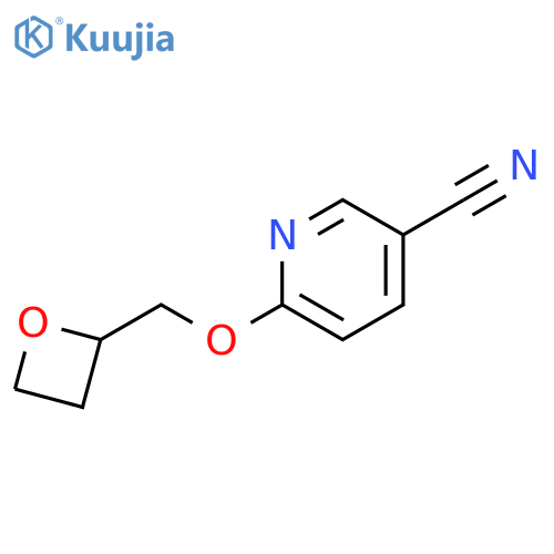 6-(oxetan-2-yl)methoxypyridine-3-carbonitrile structure