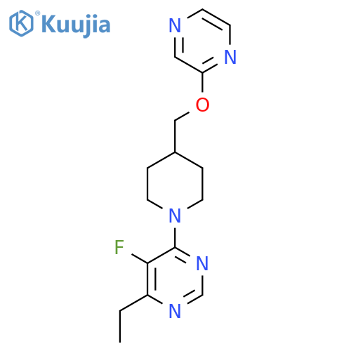4-Ethyl-5-fluoro-6-{4-[(pyrazin-2-yloxy)methyl]piperidin-1-yl}pyrimidine structure