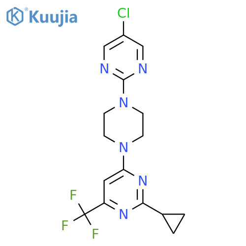 4-[4-(5-Chloropyrimidin-2-yl)piperazin-1-yl]-2-cyclopropyl-6-(trifluoromethyl)pyrimidine structure