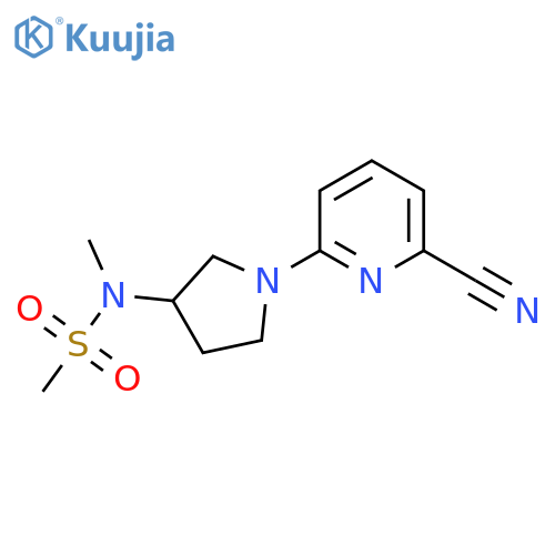 N-[1-(6-cyanopyridin-2-yl)pyrrolidin-3-yl]-N-methylmethanesulfonamide structure