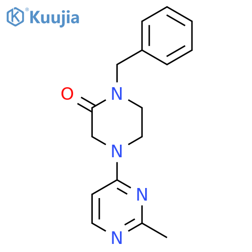 1-Benzyl-4-(2-methylpyrimidin-4-yl)piperazin-2-one structure