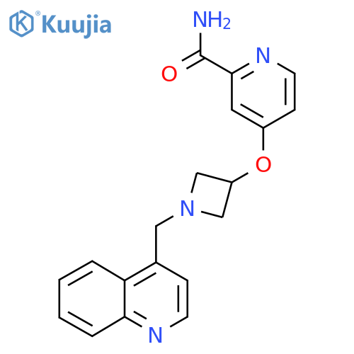 4-({1-[(Quinolin-4-yl)methyl]azetidin-3-yl}oxy)pyridine-2-carboxamide structure