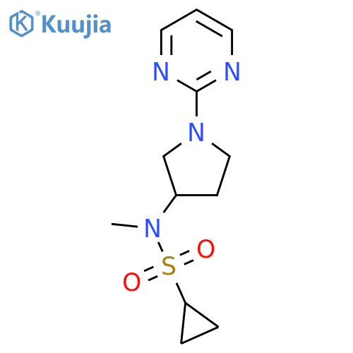 N-methyl-N-[1-(pyrimidin-2-yl)pyrrolidin-3-yl]cyclopropanesulfonamide structure