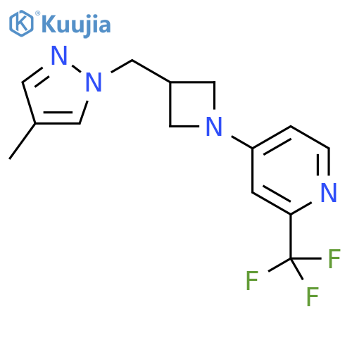 4-{3-(4-methyl-1H-pyrazol-1-yl)methylazetidin-1-yl}-2-(trifluoromethyl)pyridine structure