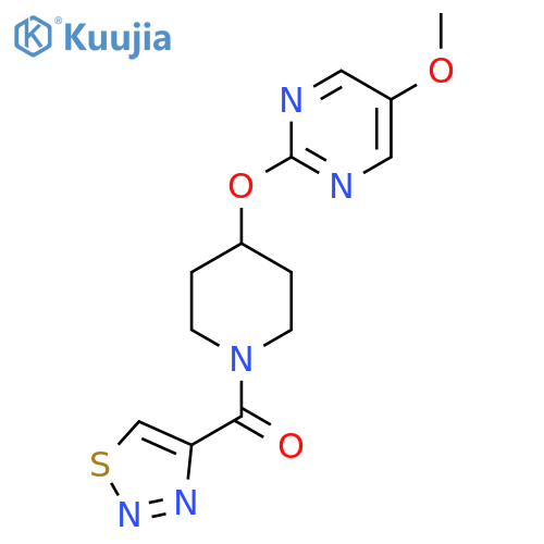 5-Methoxy-2-{[1-(1,2,3-thiadiazole-4-carbonyl)piperidin-4-yl]oxy}pyrimidine structure