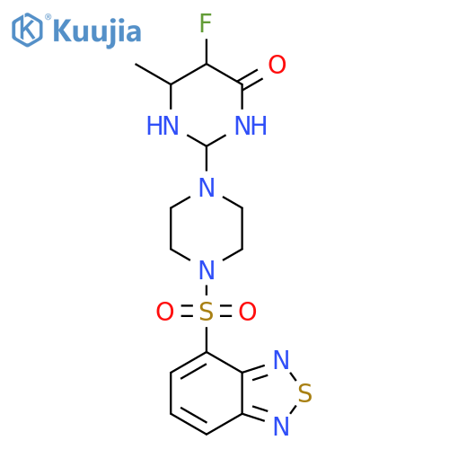 2-[4-(2,1,3-Benzothiadiazole-4-sulfonyl)piperazin-1-yl]-5-fluoro-6-methyl-3,4-dihydropyrimidin-4-one structure