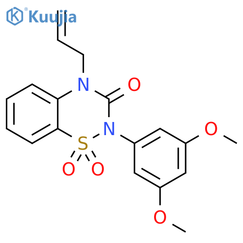 2-(3,5-dimethoxyphenyl)-4-(prop-2-en-1-yl)-3,4-dihydro-2H-1,2,4-benzothiadiazine-1,1,3-trione structure