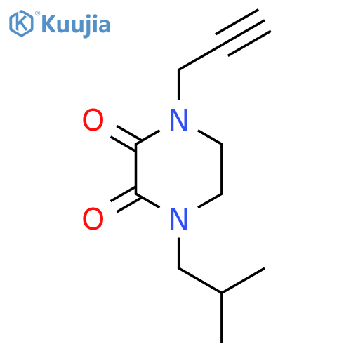 1-(2-Methylpropyl)-4-(prop-2-yn-1-yl)-1,2,3,4-tetrahydropyrazine-2,3-dione structure