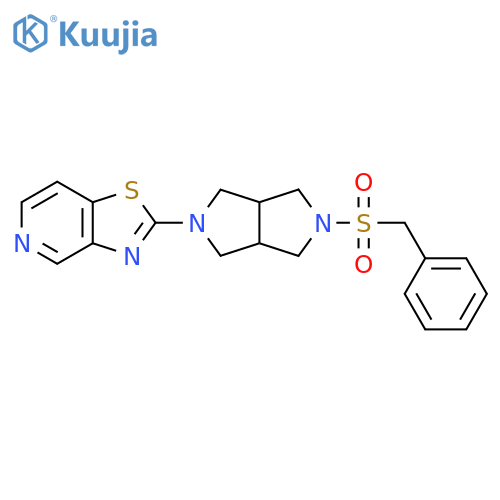 2-Phenylmethanesulfonyl-5-{[1,3]thiazolo[4,5-c]pyridin-2-yl}-octahydropyrrolo[3,4-c]pyrrole structure