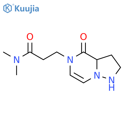 N,N-dimethyl-3-{4-oxo-4H,5H-pyrazolo[1,5-a]pyrazin-5-yl}propanamide structure