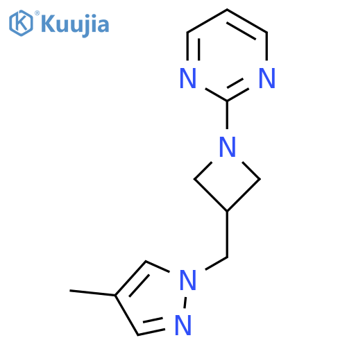 2-{3-[(4-methyl-1H-pyrazol-1-yl)methyl]azetidin-1-yl}pyrimidine structure