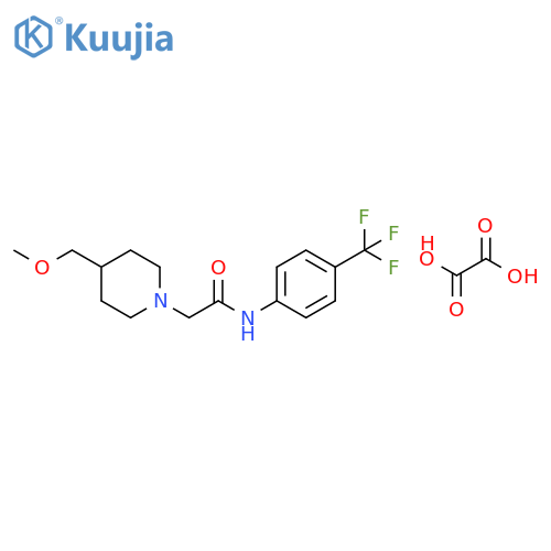 2-4-(methoxymethyl)piperidin-1-yl-N-4-(trifluoromethyl)phenylacetamide; oxalic acid structure