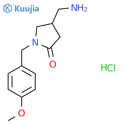 4-(Aminomethyl)-1-[(4-methoxyphenyl)methyl]pyrrolidin-2-one hydrochloride structure