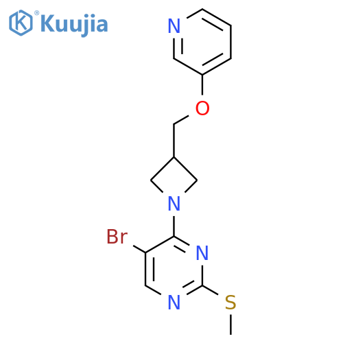 5-Bromo-2-(methylsulfanyl)-4-{3-[(pyridin-3-yloxy)methyl]azetidin-1-yl}pyrimidine structure