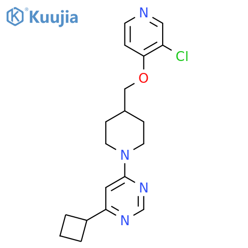 4-(4-{[(3-Chloropyridin-4-yl)oxy]methyl}piperidin-1-yl)-6-cyclobutylpyrimidine structure