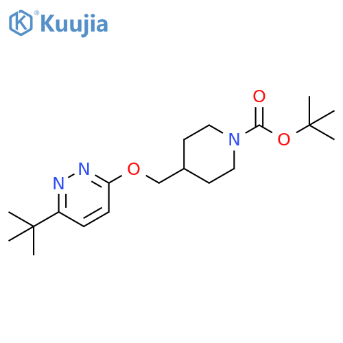 tert-butyl 4-{(6-tert-butylpyridazin-3-yl)oxymethyl}piperidine-1-carboxylate structure