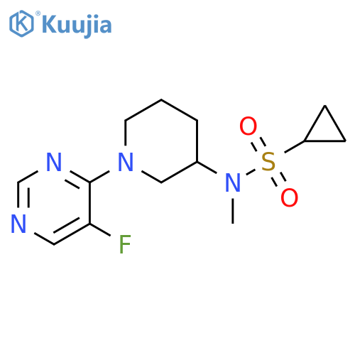 N-[1-(5-fluoropyrimidin-4-yl)piperidin-3-yl]-N-methylcyclopropanesulfonamide structure