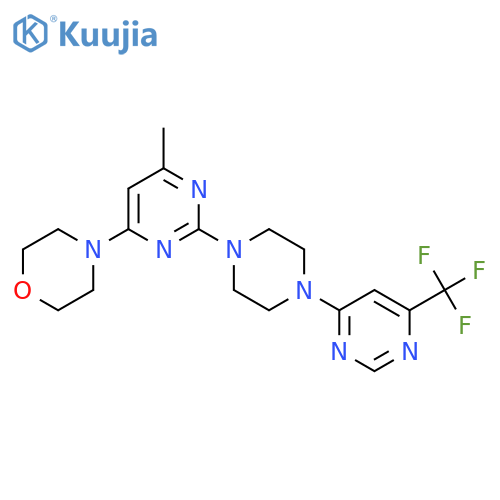 4-(6-Methyl-2-{4-[6-(trifluoromethyl)pyrimidin-4-yl]piperazin-1-yl}pyrimidin-4-yl)morpholine structure