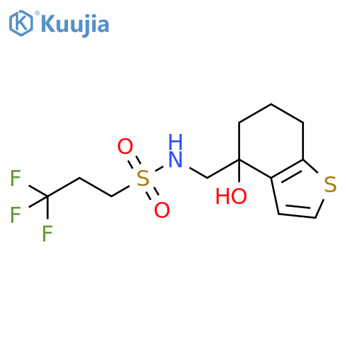 3,3,3-trifluoro-N-[(4-hydroxy-4,5,6,7-tetrahydro-1-benzothiophen-4-yl)methyl]propane-1-sulfonamide structure