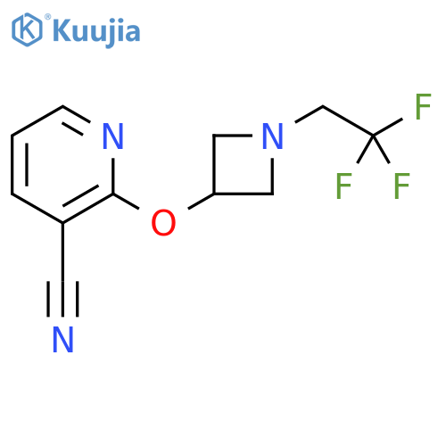 2-{1-(2,2,2-trifluoroethyl)azetidin-3-yloxy}pyridine-3-carbonitrile structure