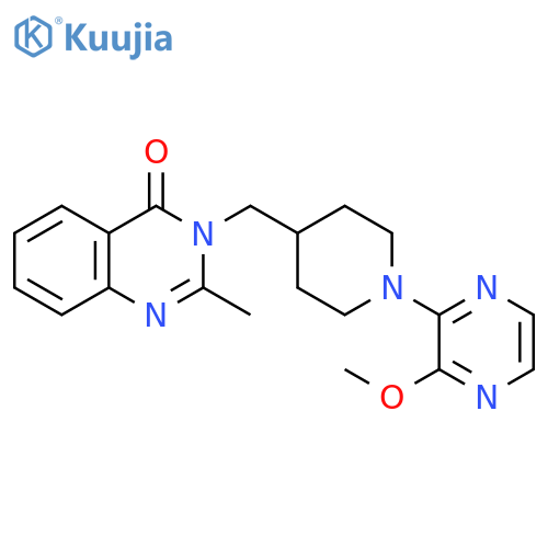 3-{[1-(3-methoxypyrazin-2-yl)piperidin-4-yl]methyl}-2-methyl-3,4-dihydroquinazolin-4-one structure