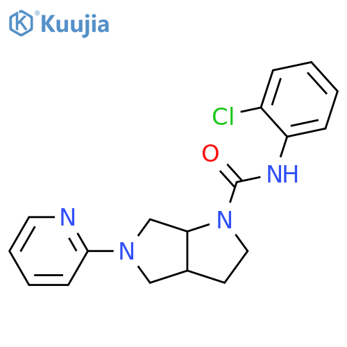 N-(2-chlorophenyl)-5-(pyridin-2-yl)-octahydropyrrolo[3,4-b]pyrrole-1-carboxamide structure