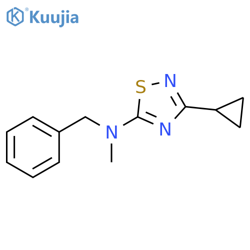 N-benzyl-3-cyclopropyl-N-methyl-1,2,4-thiadiazol-5-amine structure