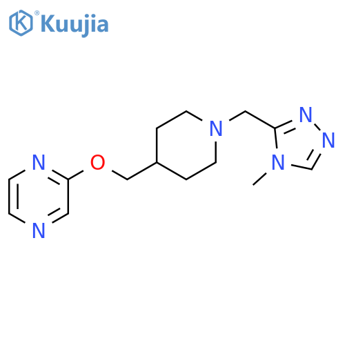 2-({1-[(4-methyl-4H-1,2,4-triazol-3-yl)methyl]piperidin-4-yl}methoxy)pyrazine structure