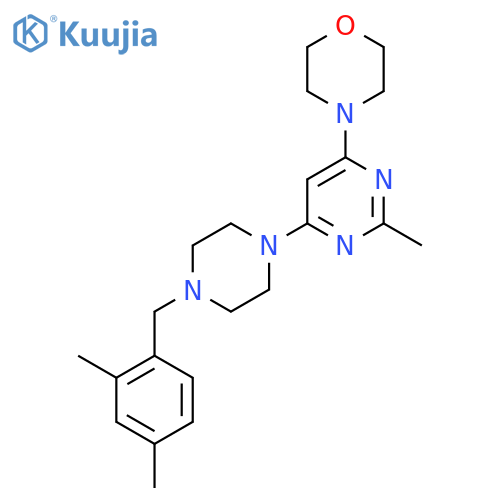 4-(6-{4-[(2,4-Dimethylphenyl)methyl]piperazin-1-yl}-2-methylpyrimidin-4-yl)morpholine structure