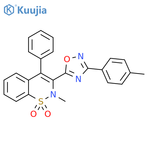 2-methyl-3-[3-(4-methylphenyl)-1,2,4-oxadiazol-5-yl]-4-phenyl-2H-1lambda6,2-benzothiazine-1,1-dione structure