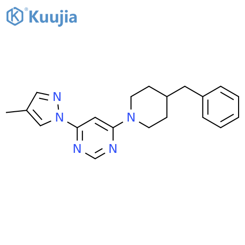 4-(4-benzylpiperidin-1-yl)-6-(4-methyl-1H-pyrazol-1-yl)pyrimidine structure