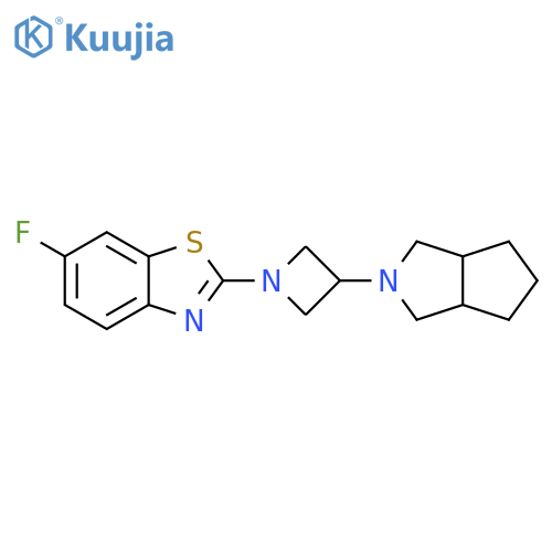 6-fluoro-2-(3-{octahydrocyclopenta[c]pyrrol-2-yl}azetidin-1-yl)-1,3-benzothiazole structure