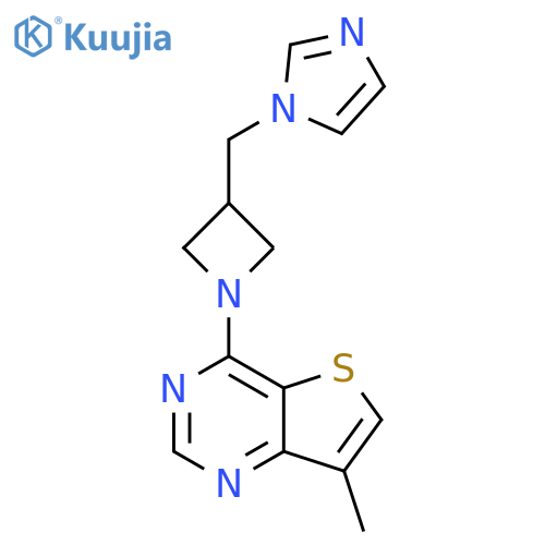 1-[(1-{7-methylthieno[3,2-d]pyrimidin-4-yl}azetidin-3-yl)methyl]-1H-imidazole structure