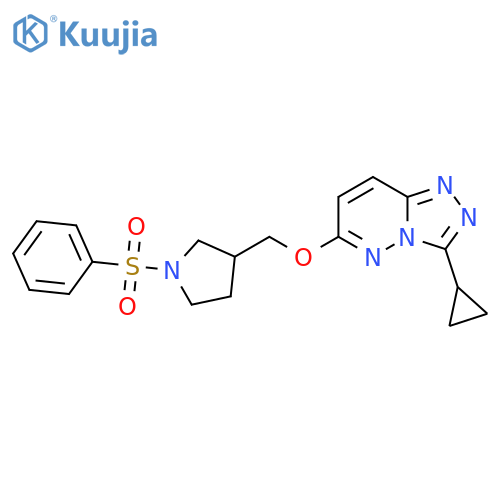 1-(benzenesulfonyl)-3-[({3-cyclopropyl-[1,2,4]triazolo[4,3-b]pyridazin-6-yl}oxy)methyl]pyrrolidine structure