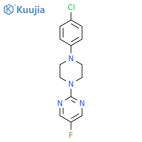 2-[4-(4-Chlorophenyl)piperazin-1-yl]-5-fluoropyrimidine structure