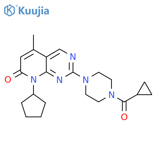 8-cyclopentyl-2-(4-cyclopropanecarbonylpiperazin-1-yl)-5-methyl-7H,8H-pyrido[2,3-d]pyrimidin-7-one structure