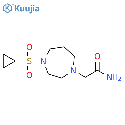 2-[4-(cyclopropanesulfonyl)-1,4-diazepan-1-yl]acetamide structure