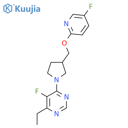 4-Ethyl-5-fluoro-6-(3-{[(5-fluoropyridin-2-yl)oxy]methyl}pyrrolidin-1-yl)pyrimidine structure