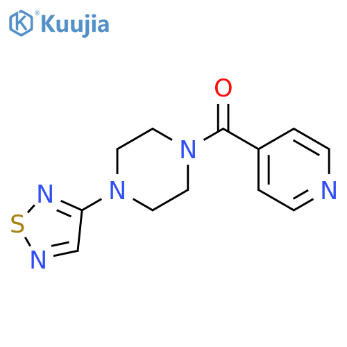 1-(pyridine-4-carbonyl)-4-(1,2,5-thiadiazol-3-yl)piperazine structure