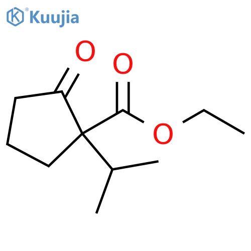 Cyclopentanecarboxylic acid, 1-(1-methylethyl)-2-oxo-, ethyl ester structure