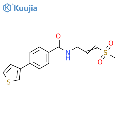N-[(2E)-3-methanesulfonylprop-2-en-1-yl]-4-(thiophen-3-yl)benzamide structure
