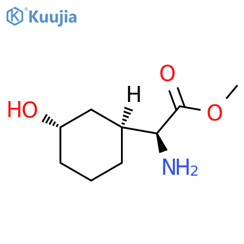 Methyl (2S)-2-amino-2-[(1S,3S)-3-hydroxycyclohexyl]acetate structure