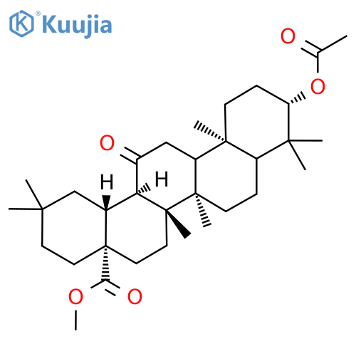 Methyl (4aS,6aR,6bR,12aR,14aS,14bS)-10-acetyloxy-2,2,6a,6b,9,9,12a-heptamethyl-14-oxo-3,4,5,6,6a,7,8,8a,10,11,12,13,14a,14b-tetradecahydro-1H-picene-4a-carboxylate structure